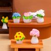 Artificial Mini Flower Potted Resin Resin Flower Model Simulation Potted Plants  For Home Desk