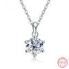 D Цвет 1 карат Муассанит Бриллиантовый Кулон Ожерелье из стерлингового серебра 925 пробы для женщин Подарок на годовщину свадьбы