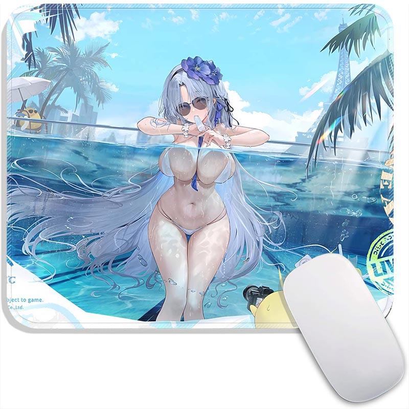 Стандартная игровая поверхность для мыши Аниме Azur Lane Ульрих Эльзас Азума Маленькая игровая поверхность для мыши Дорожная подкладка для мыши Плимут Нескользящие офисные коврики для мыши