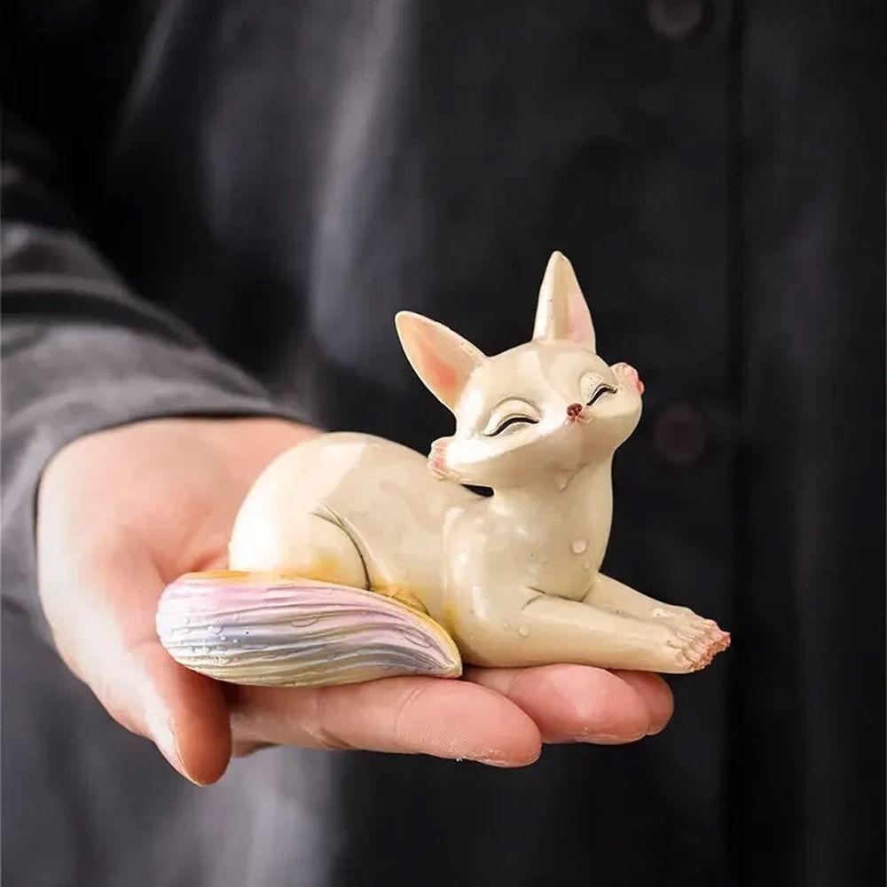 Creative Desk Small Statue Lovely Animal Figurine Tearoom Ornament Miniatures Sculpture  Office