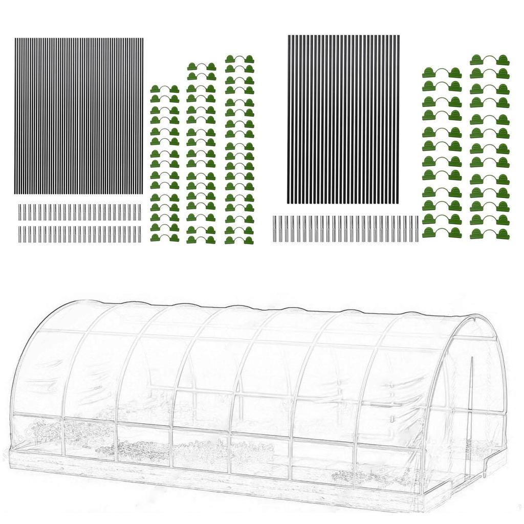 Садовые обручи для высоких грядок, опоры для кашпо, садовые туннели, обручи для рядов, покрытие для грядок, сетка для садового покрытия, двор