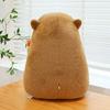 Brown Capybara Plush Doll Fluffy Capybara Stuffed Doll Creative Flower Capybara Plush Toy  Birthday