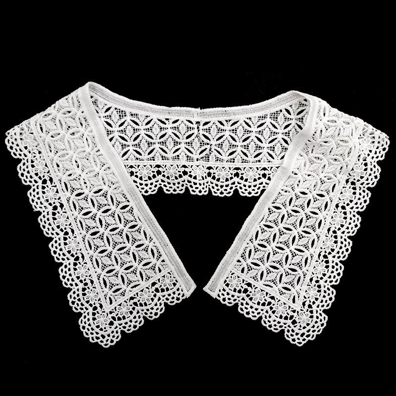 Milk Silk Lace Shoulder Flower, Water-Soluble Embroidered Fake Collar, Hollow Shoulder Collar, Embroidered Chest Collar Circumference Collar