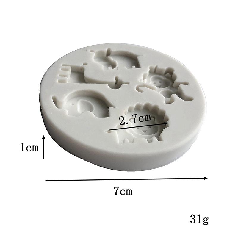 Силиконовая форма в виде льва, бегемота, жирафа, слона, для украшения торта в виде помадки из шоколада, сухая форма для выпечки печенья Pez