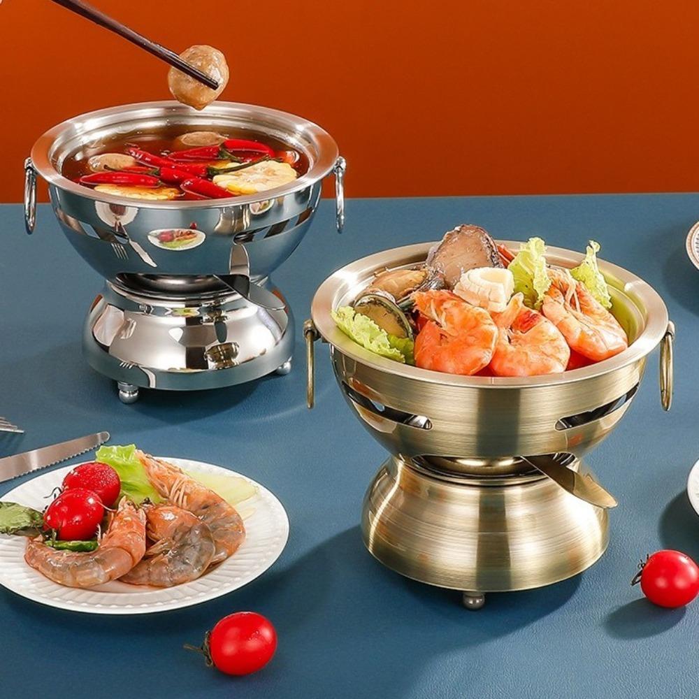 Light Luxury Chinese Hot Pots Portable Cooking Pot Cookware Single Person Hotpot Family Gathering