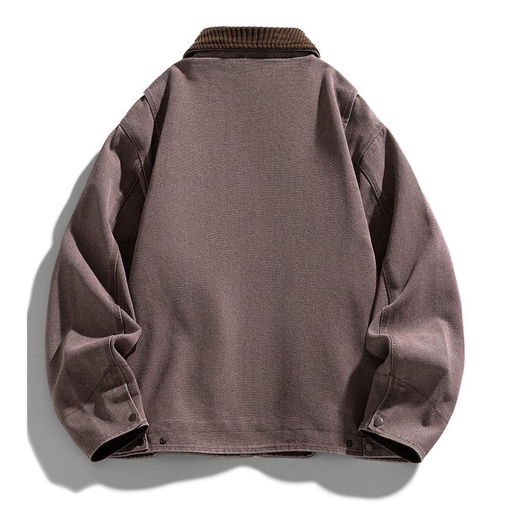 Men's Solid Color Camouflage Outdoor Sports Jacket Men's Pocket Button Casual Jacket