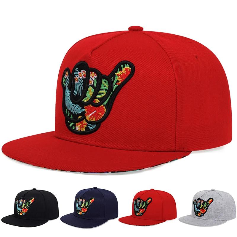 Hip-Hop Stitching Embroidered 666 Fingers Neutral Gender Women Men For Hats Spring Autumn Outdoor Adjustable Casual Baseball Caps Sunscreen Hat