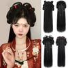 Винтажный головной убор парик ханьфу повязка на голову длинная ханьфу косплей накладки на волосы китайский древний парик для женщин