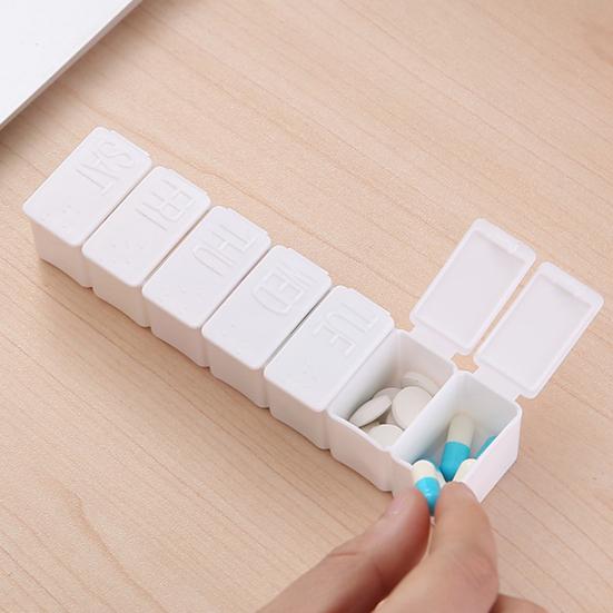 Чехол для таблеток, портативный для офиса, пластиковый, 7 сеток, прямоугольный чехол для планшетов, разделитель, практичный, влагостойкий, можно использовать повторно