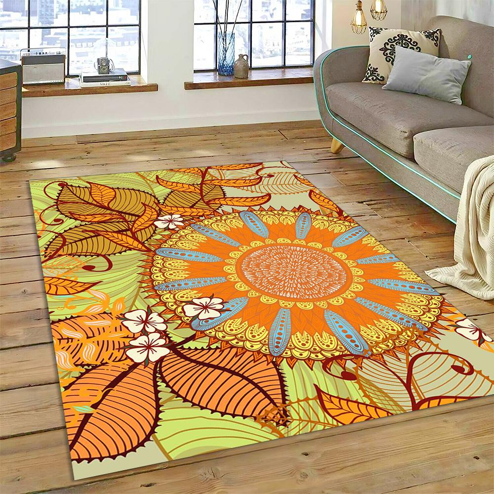 Bohemia Meditation Mandala Flower Carpet Rug for Home Living Room Bedroom Sofa Doormat Deco Mat