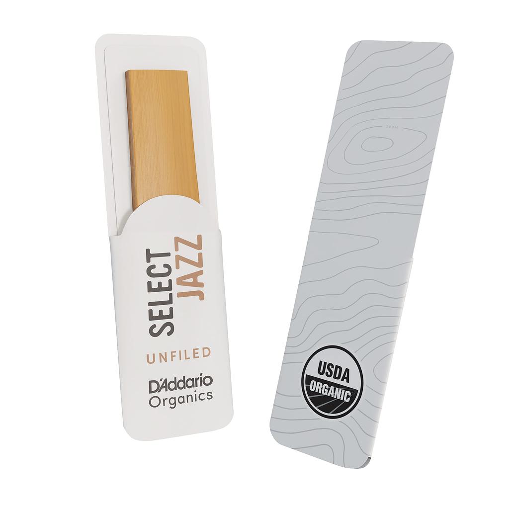 Трость для сопрано-саксофона WoodWinds, сертифицированная USDA Organic, SELECT JAZZ UNFILED ORRS10SSX3S, упаковка из 10 штук D'Addario D'Addario [Жесткость 3S] []