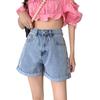 Женские джинсовые шорты с высокой посадкой в корейском стиле с широкими штанинами - тренд лета 2021