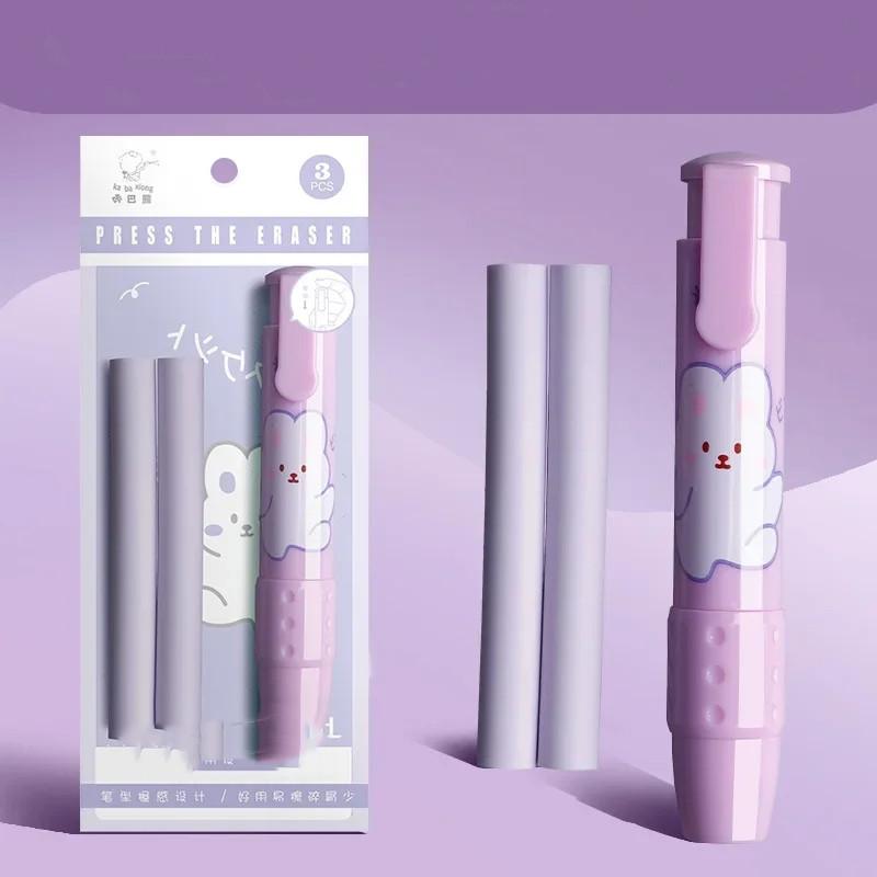 Creative Press Type Eraser Lovely Cartoon Animal Pen Style Eraser Rubber Pencil Eraser Student Back To School Kawaii Stationery