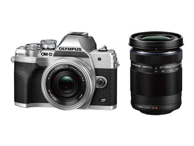 Беззеркальная камера OLYMPUS OM-D E-M10 Mark IV с двойным зум-объективом EZ (Серебряный)