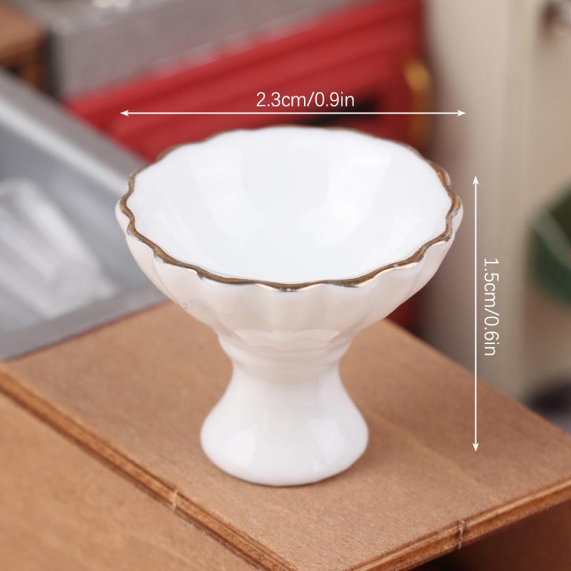 1:12 миниатюрных керамических фруктовниц для кукольного домика, высокий поднос, тарелка для торта, столовая посуда, модель кухни, декор, игрушка, аксессуары для кукольного домика