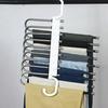 Multi-layer Trouser Rack Storage Holder Anti-Slip Foldable Design Versatile Stainless Steel Anti-Slip Clothes Hanger Scarf Holder