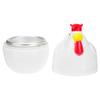 Nonstick Cookware Microwave Egg Boiler Steamer Chicken Shaped Kitchen Gadget Cooker White