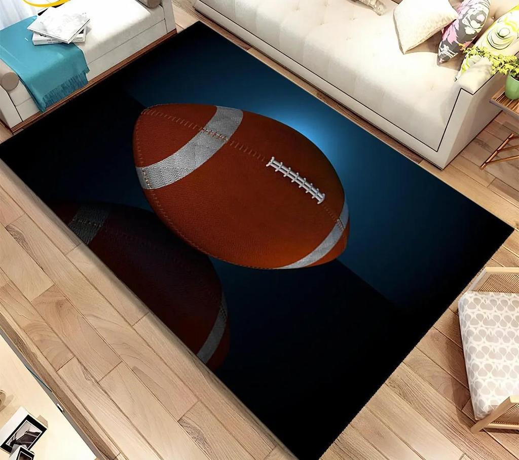 American Football Field Carpet Non-slip Resistant Rug Machine Washable Waterproof Mat Living Room Outdoor Garden Yard Decor Rugs