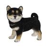 Ubia Sideways Black Shiba Inu 18.5 X 11.5 X 18cm Doll Figurine Ornament Animal Garden Decoration Dog H19309-2