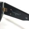 CHANEL 01451 vintage CC Logo Smoke eyewear sunglasses Plastic Black/Gold