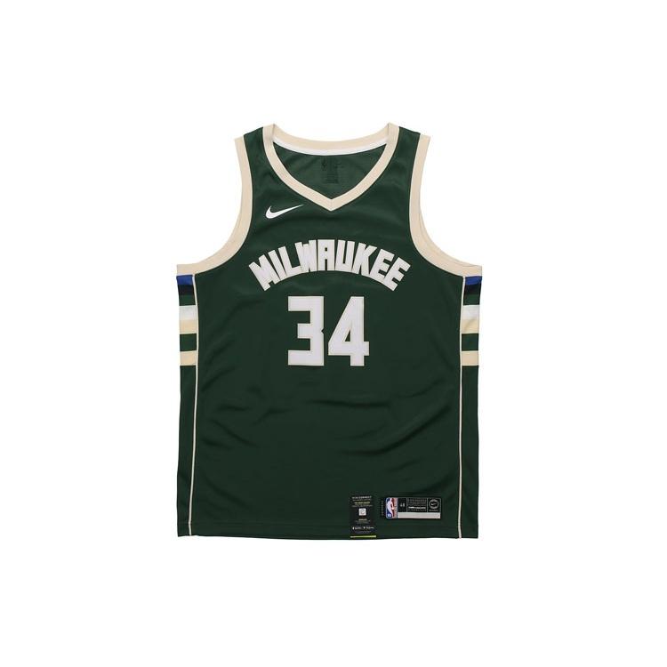 Nike NBA Sports Basketball Jersey/Vest SW Fan Edition Milwaukee Bucks Alphabet 34 Green Men's 864489-323