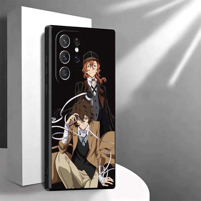 Bungo Stray Dogs Double Black Soft Phone Case for Samsung Galaxy S26 S25 Edge S24 Ultra S23 Plus S22 S21 FE S20 Black Cover Back