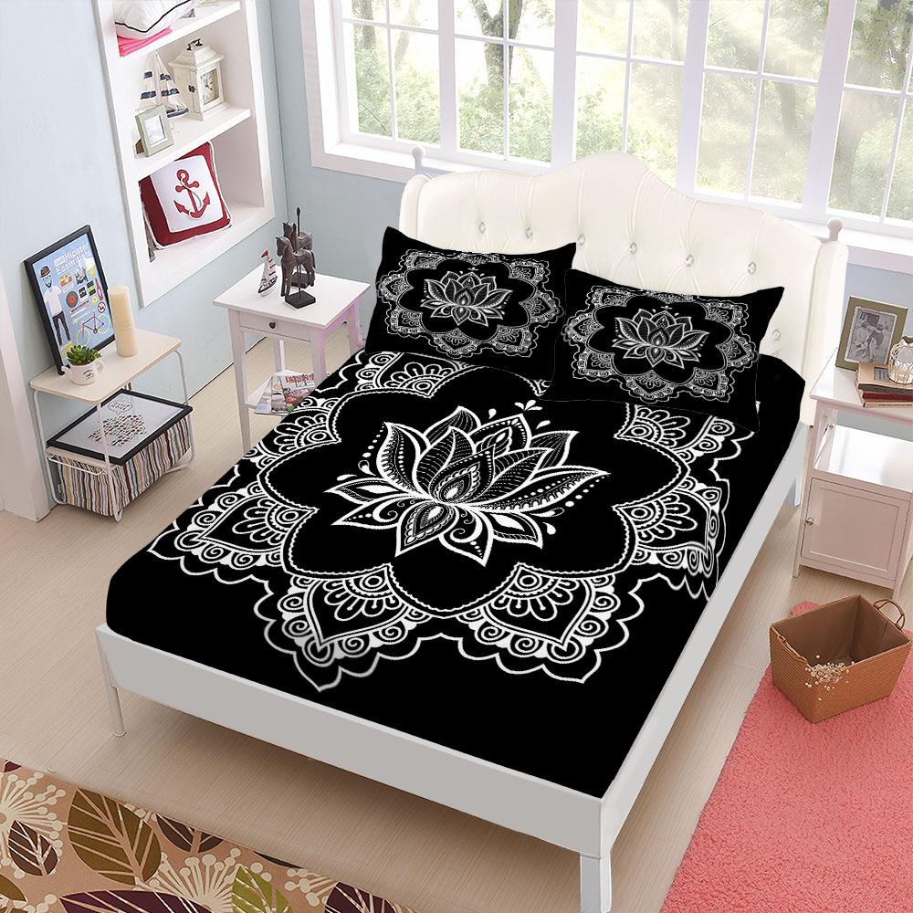 Этнический Богемный Комплект Простыней Кинг Квин Дабл Полный Размер Комплект Постельного Белья Глубина 25 см