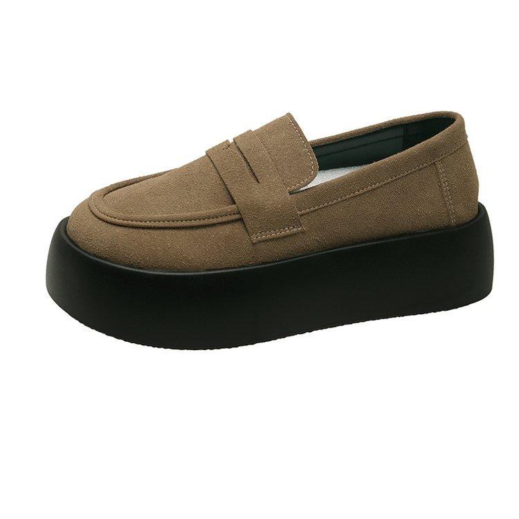 Одиночные туфли женские осенние ретро-туфли на толстой подошве Lefou Shoes модные весна и осень