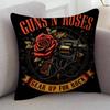 Rock Band Guns N Roses Cute Cartoon L Game Cushion Cover Pillowcase Upholstery Sofa Throw Pillow Home Decor Pillowcas