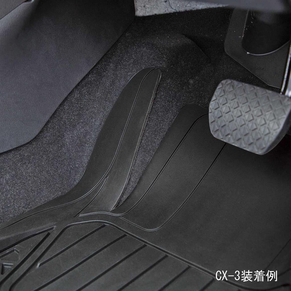 BONFORM FlexGuard Car for Front Single Mat with Cut Mat, Light/Standard Cars, Seats, Lines, 48x65cm, Black, 6455-01BK