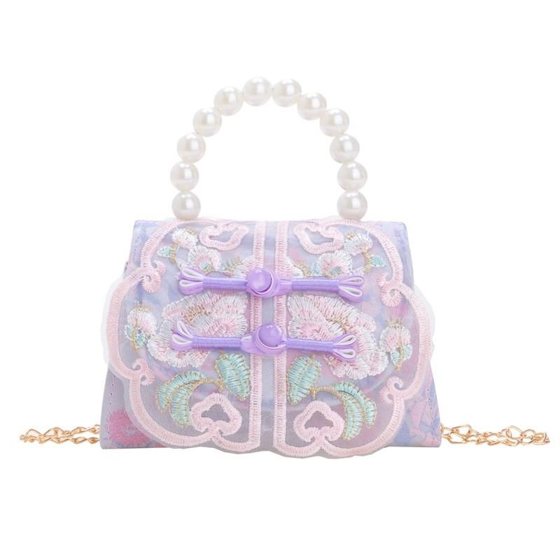Decoration Cute Pearl Children Crossbody Bag With Chain Suitable Daily For