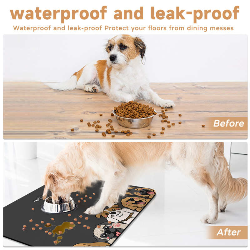 VIKAMA pet Petting Park Floor Mat Enclosure Area Floor Is Waterproof For Dog Food. Easy To Clean And Maintain.