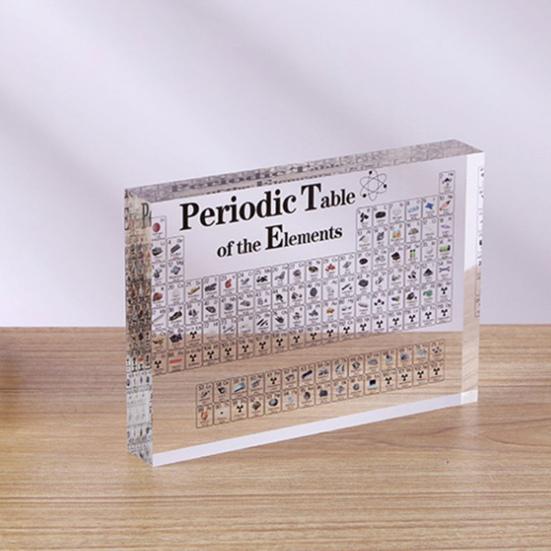 Прозрачная акриловая периодическая таблица элементов, орнамент, 83 вида реальных элементов и акриловая подставка, инструменты для изучения химии, диаграмма для