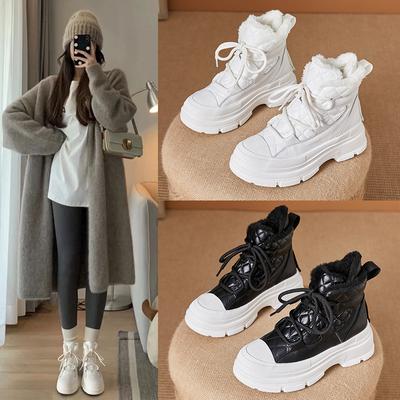 Зимние ботинки для снега Зимняя обувь из хлопка Женская обувь из хлопка Теплая обувь