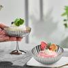 304 Нержавеющая сталь Чашка из нержавеющей стали Креативная салатница Ресторан Высокая ножка Десертная чашка для мороженого Бар Аксессуары для дома