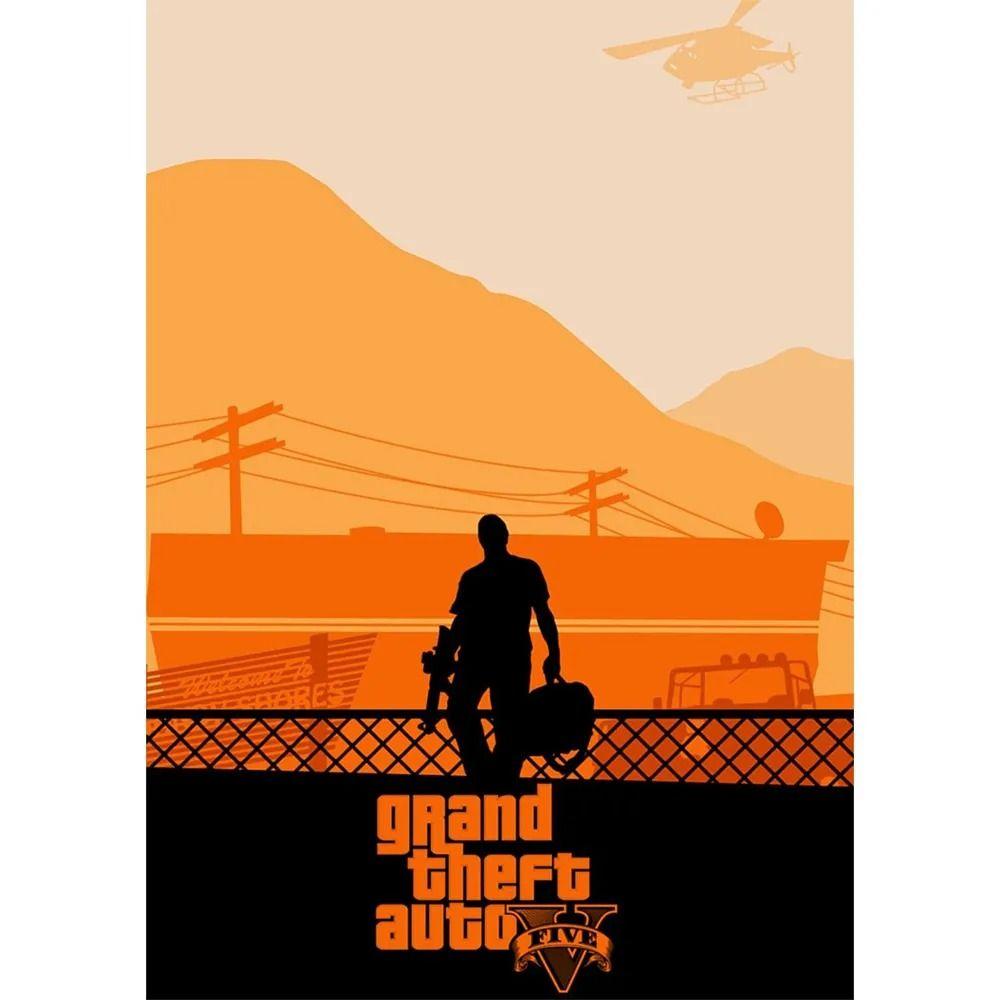 Grand Theft Auto GTA Металлическая жестяная табличка Ретро Игровое Настенное Искусство 30x20см