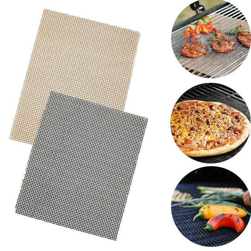 Высококачественный тефлоновый коврик для гриля с антипригарным покрытием, сетка для барбекю, 2 шт. для легкой готовки