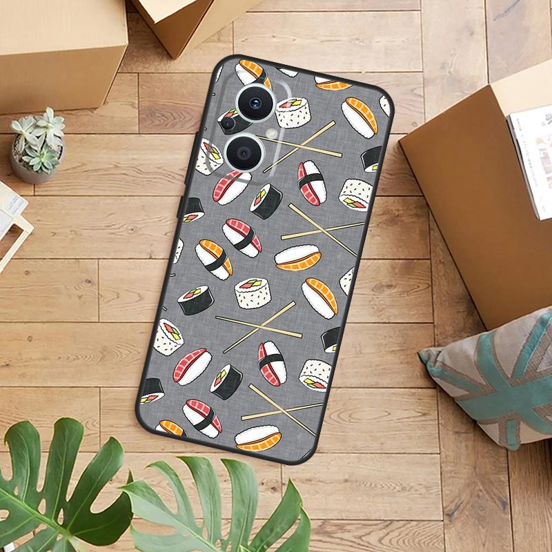 Японский Суши Еда Чехол для Телефона Для OPPO Reno 14 13 12 11 F 10 Pro 8T 8 Lite OPPO Find X9 X8 X6 X5 Pro Задняя Крышка