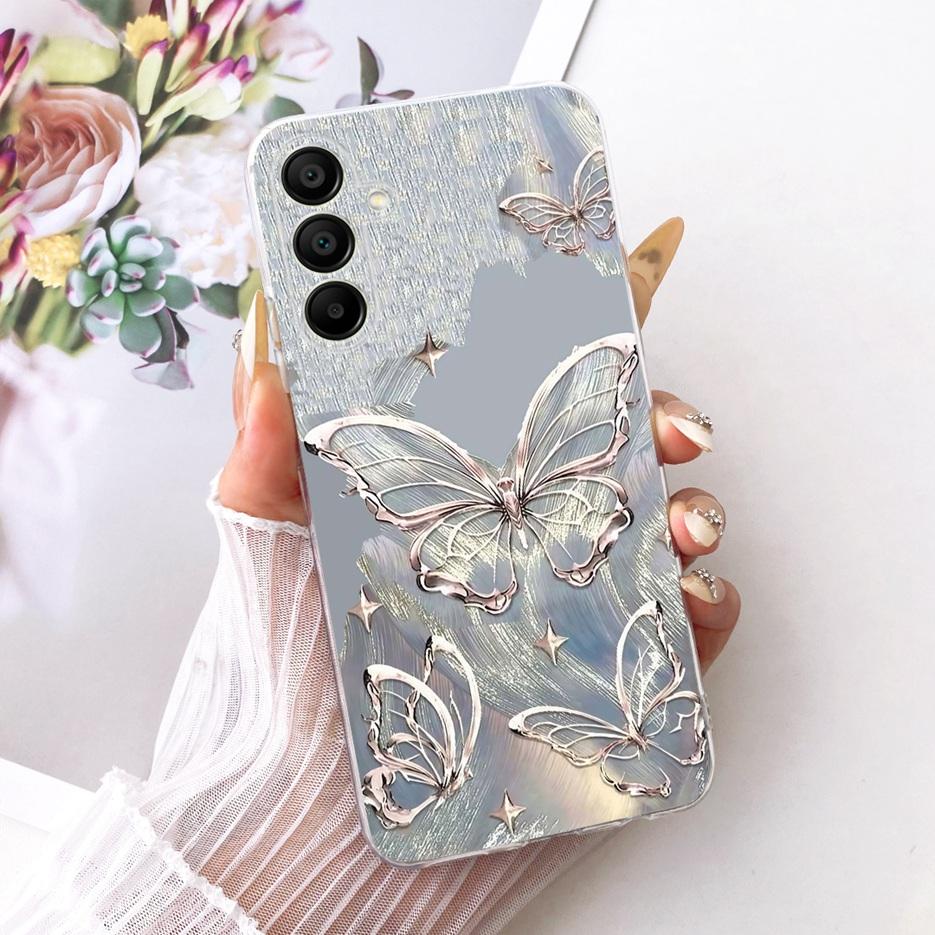Чехол для Samsung Galaxy A16 5G SM-A166B Роскошный чехол с рисунком бабочки Мягкий силиконовый чехол для Samsung A16 26 36 Galaxy A56
