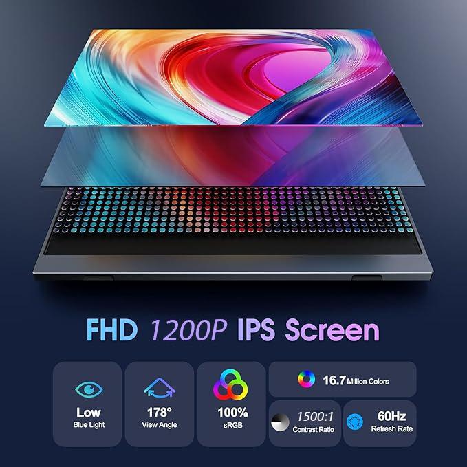 14" Киберспортивный игровой монитор, 1200P, Металлический корпус, Питание по одной линии, Расширенный дисплей для PS5