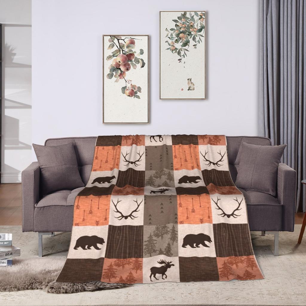 Рождественский имбирный узор Пастельно-розовый Красный Пледы Коралловый флис Плюшевые Осенние Мягкие Накидки для дивана Уличный коврик Штука