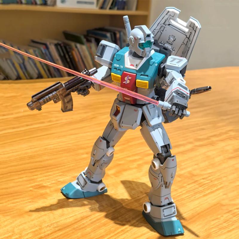 1/72 FangDaJing RGM-79 GM Sleggar HG Увеличенный Масштаб Сборная Модель Набор Фигурки Настольное Украшение Мальчик Головоломка Игрушка Подарок
