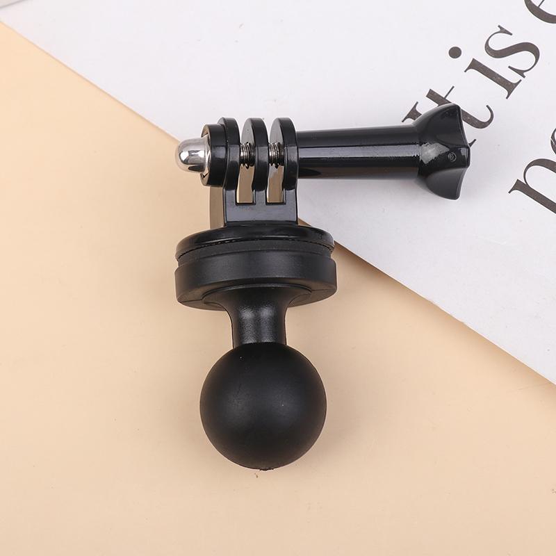 Universal 1" Aluminum Ball Mount Head Adapter With 1/4" Threaded For Double Socket Arm For Action Camera Support Stand