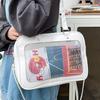 Adorable Colorful Large Tote Bag For Girls Soft Casual Jelly Design Waterproof Crossbody Style