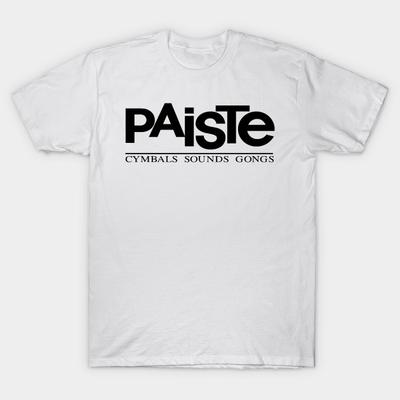 Мужская черная футболка с принтом Paiste Cymbals Sounds Печать на трансферной бумаге без вырезания Хлопковая футболка