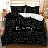 Mathematical Formula Prints Duvet Cover Set Creative Math Polyester Quilt Cover Twin King Full Size Comforter Cover for Kid Teen
