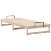 Brown Bed Frame 90 x 220 cm Solid Pine Wood