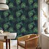 Wallpaper Tropical monstera leaves on a dark background 50x1000