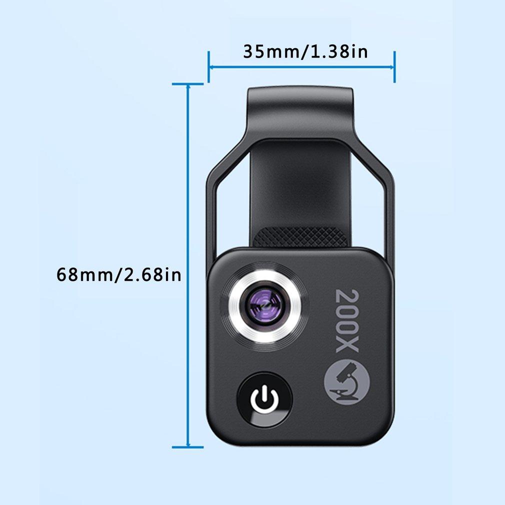 200-кратное увеличение объектива микроскопа с CPL Mobile LED микро карманный макрообъектив для iPhone