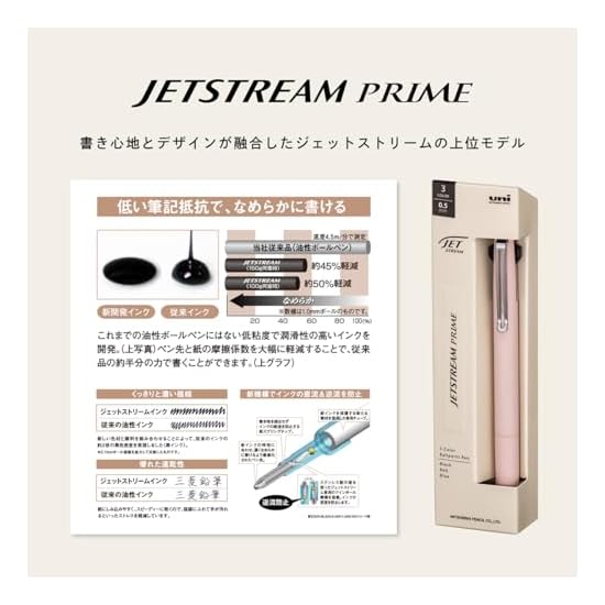 Uni-ball JETSTREAM PRIME Трехцветная шариковая ручка, Поворотный механизм, Чернила легкого письма, 0,5 мм, Изумрудно-зеленый